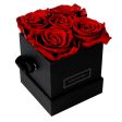 Scatola di rose rosse